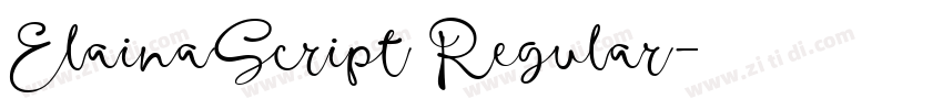 ElainaScript Regular字体转换
